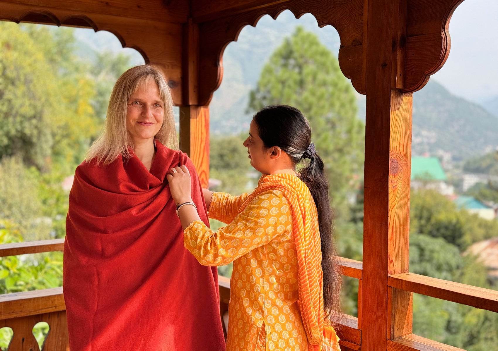 LAMA - Large Meditation Blanket - Burnt Orange - Esprit de l'Himalaya