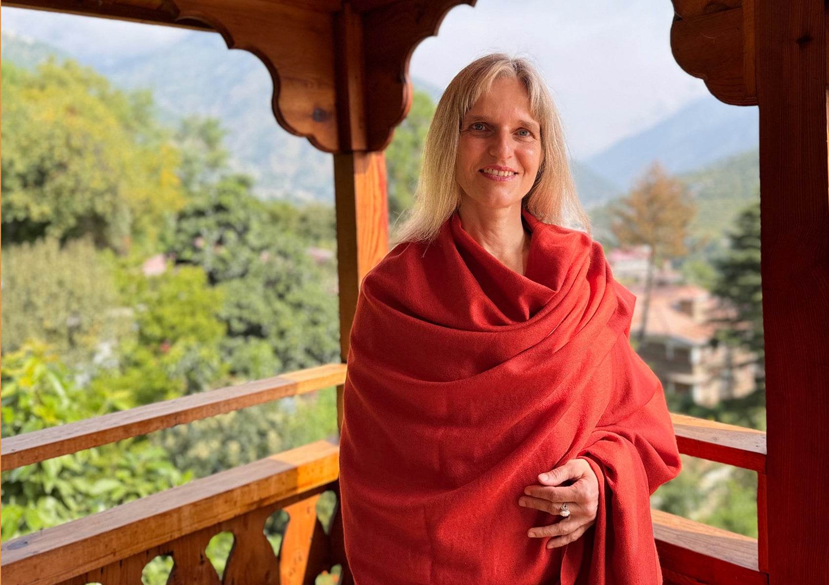 LAMA - Large Meditation Blanket - Burnt Orange - Esprit de l'Himalaya