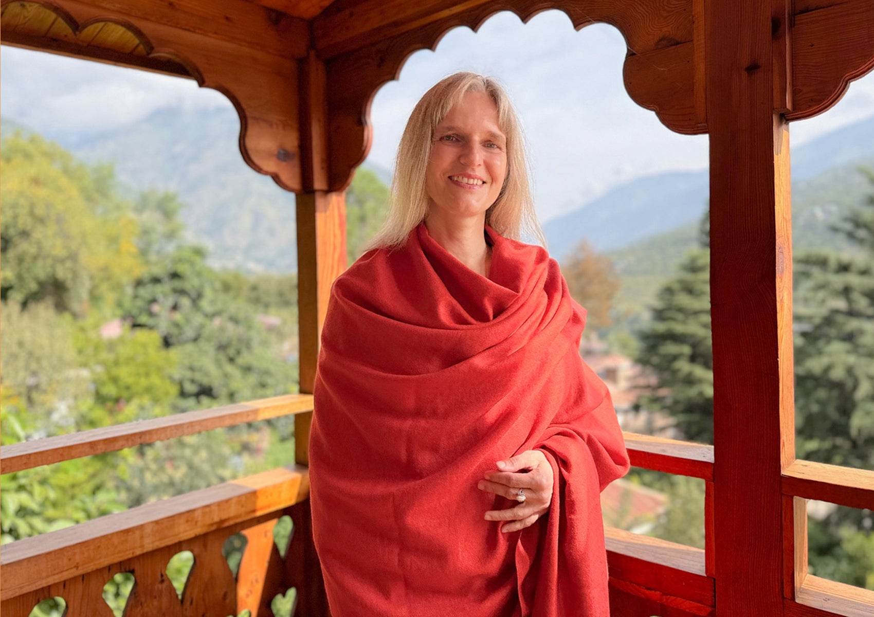 LAMA - Large Meditation Blanket - Burnt Orange - Esprit de l'Himalaya