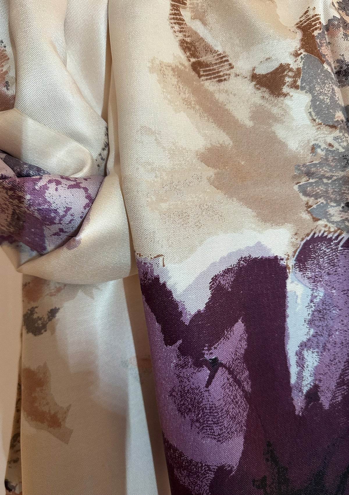 SS-6710 - 100% SILK STOLE - AUBERGINE - Esprit de l'Himalaya