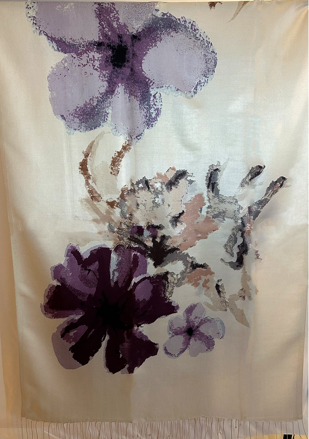 SS-6710 - 100% SILK STOLE - AUBERGINE