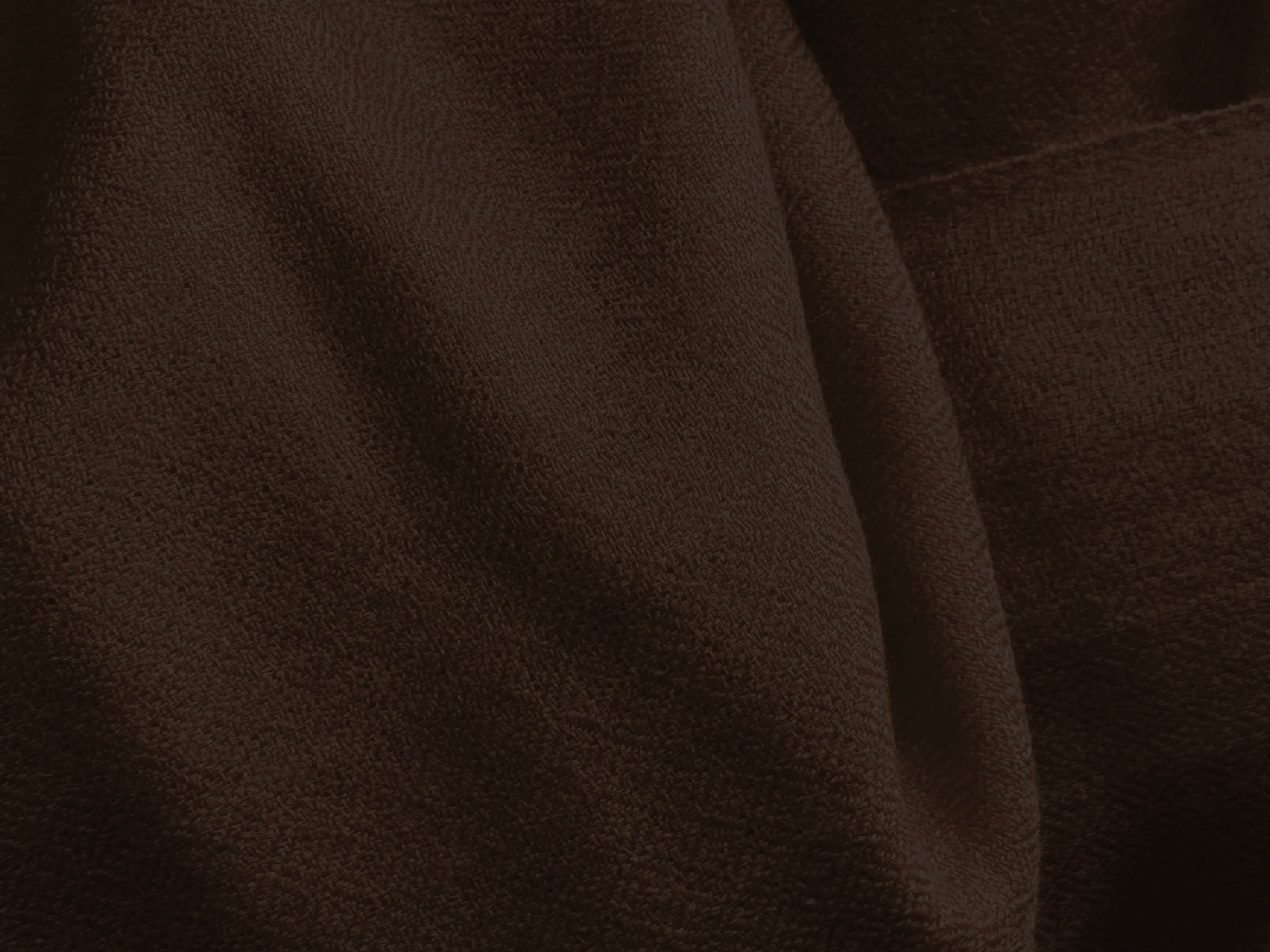 SHUNYATA - Large Merino Wool Shawl - Chocolate Brown - Esprit de l'Himalaya