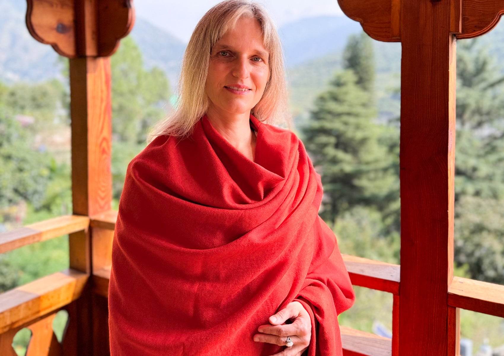 LAMA - Large Meditation Blanket - Burnt Orange - Esprit de l'Himalaya