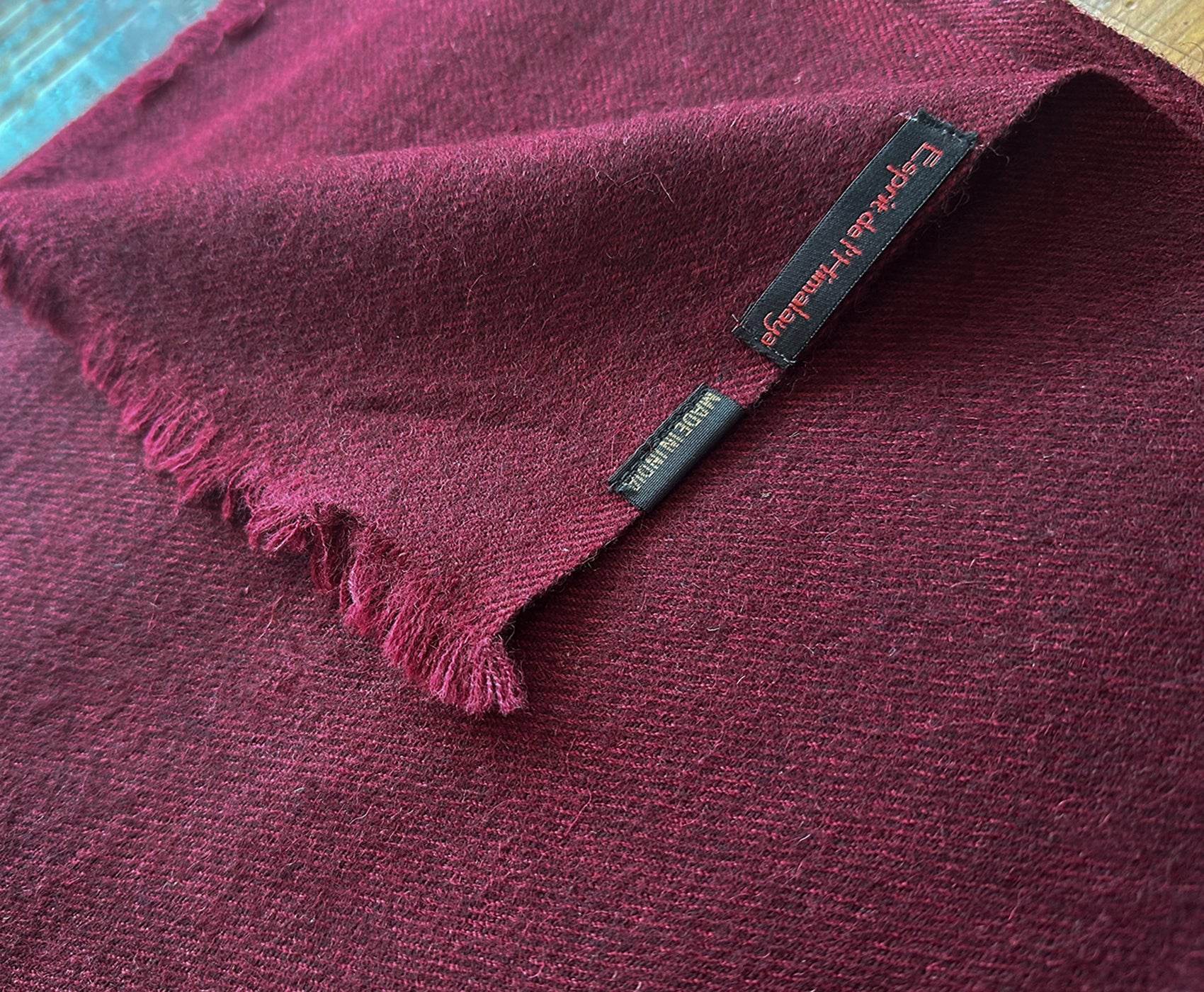 GAGAN Thick - Large Meditation Blanket - Burgundy - Esprit de l'Himalaya