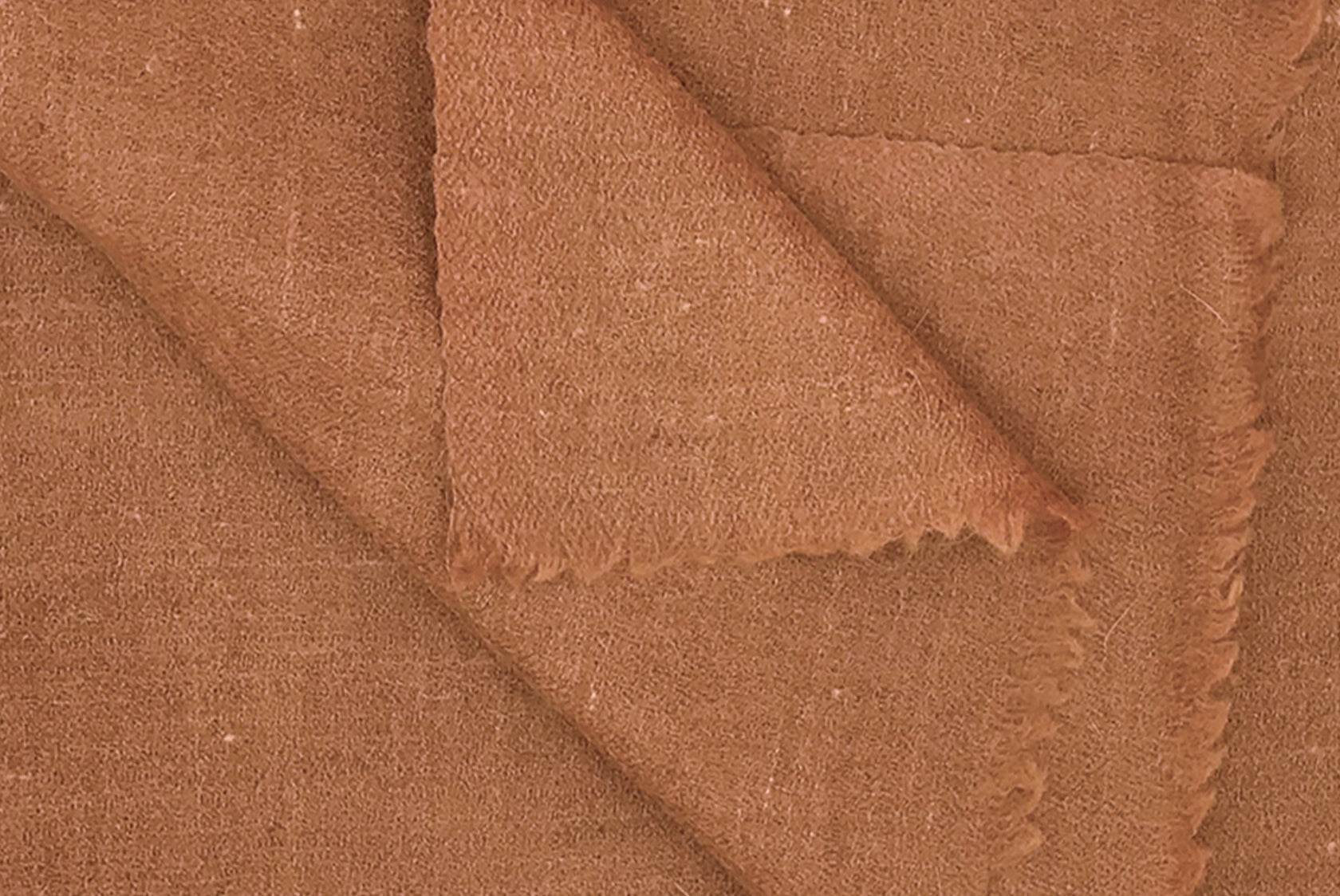 Rasana Shawl – Ocher | Handwoven Merino Wool Meditation Wrap - Esprit de l'Himalaya