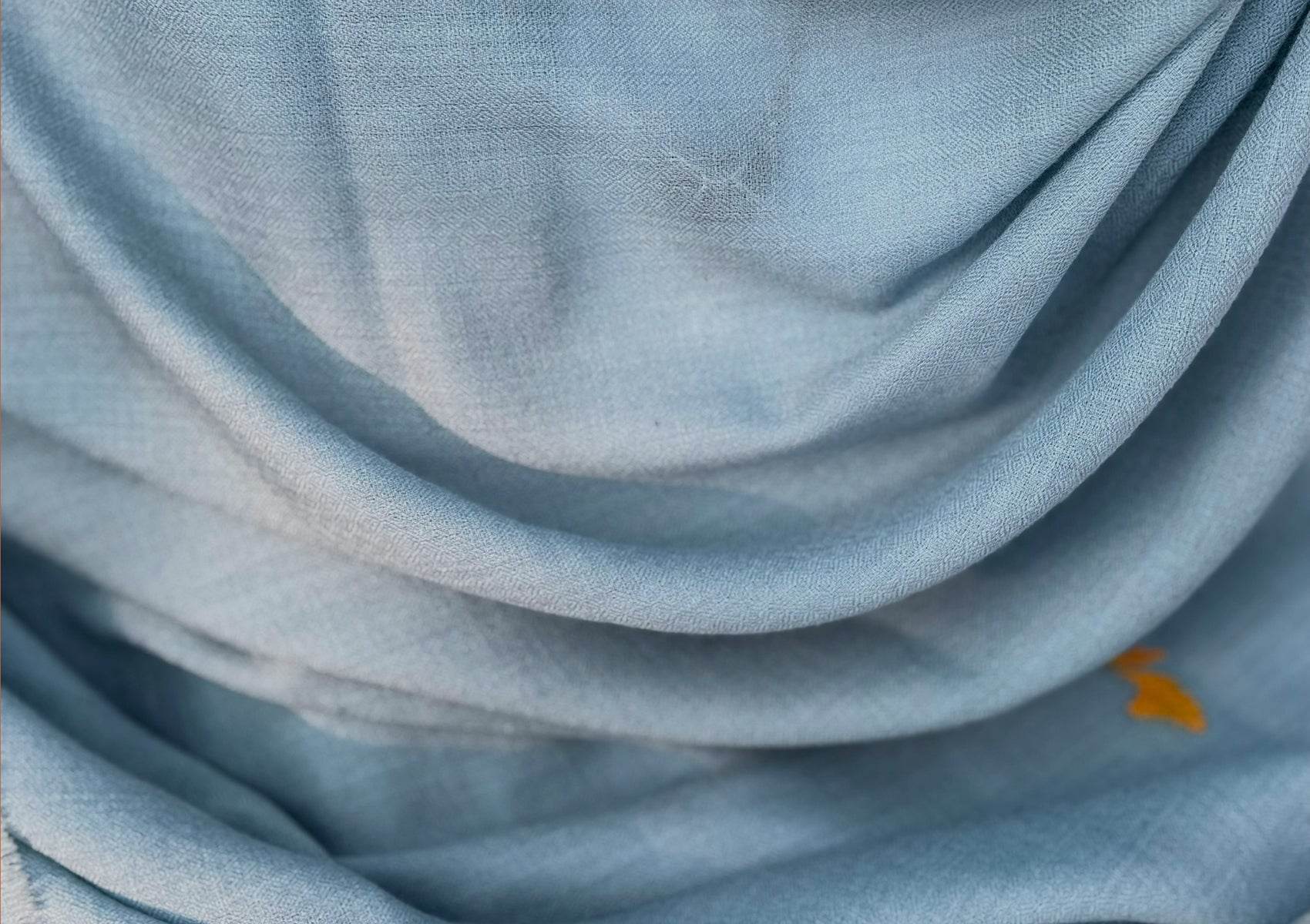 SHUNYATA - Large Meditation Wool Shawl - Blue Grey - Esprit de l'Himalaya