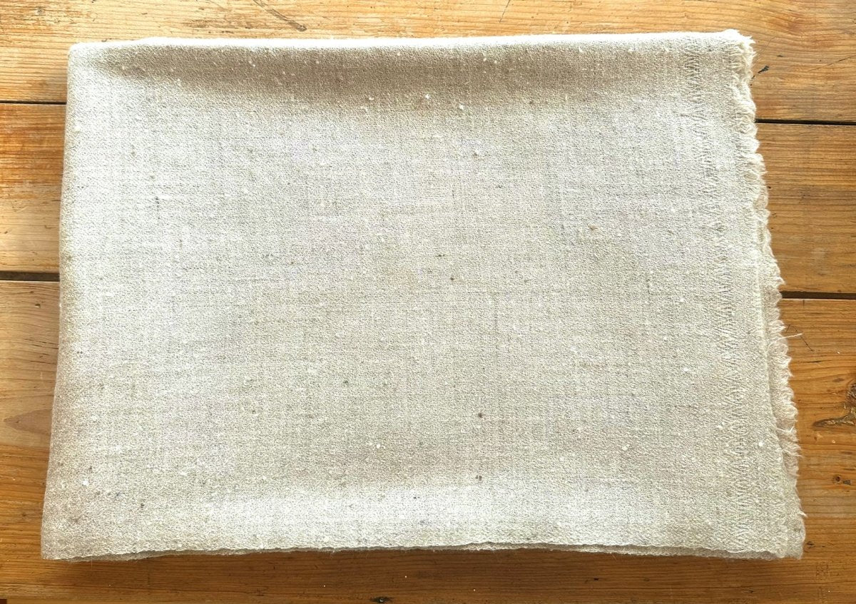 close-up of a sand large pashmina meditation shawl