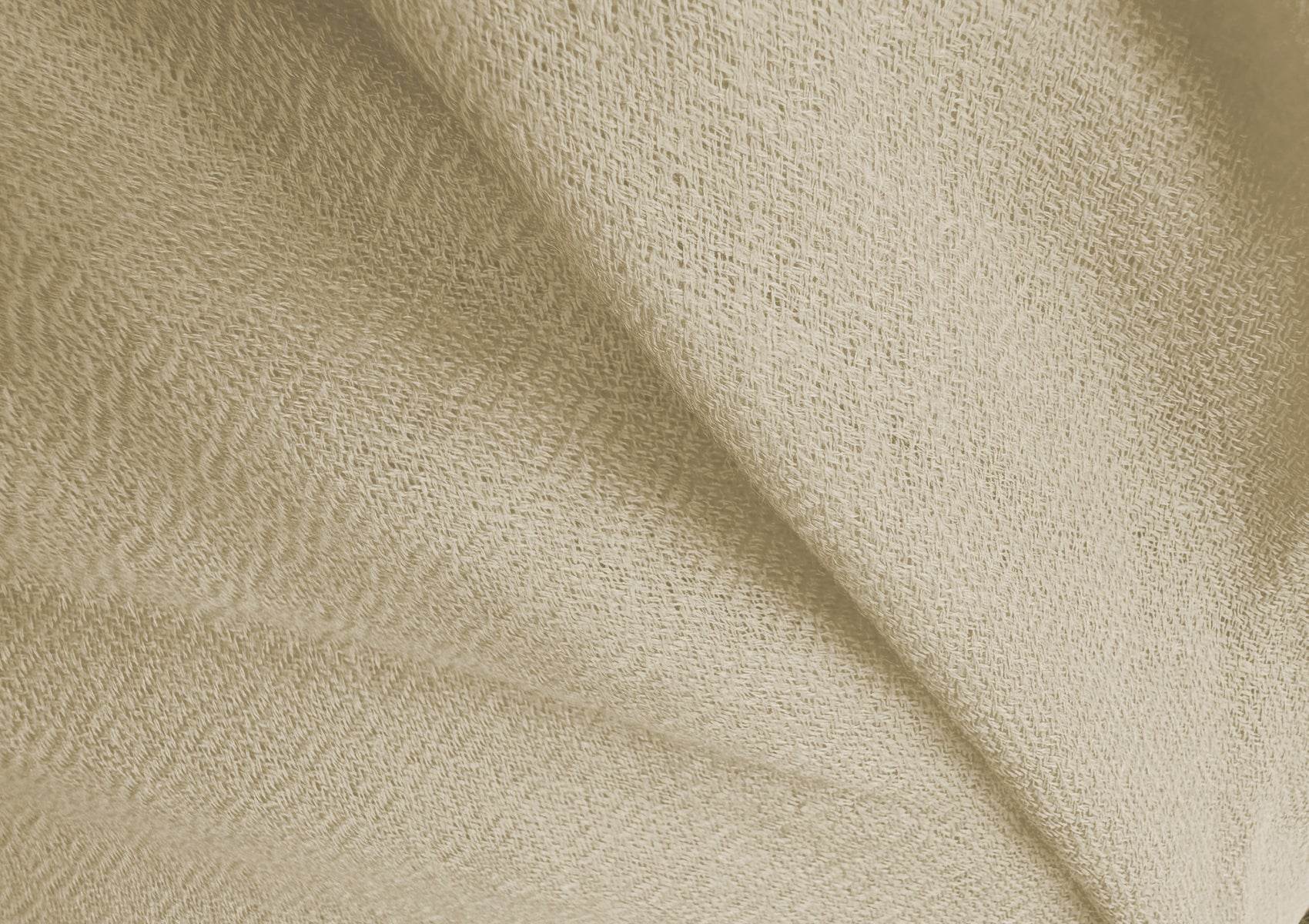 SUNDARI NEW Cream Meditation Shawl – Merino Wool & Silk - Esprit de l'Himalaya