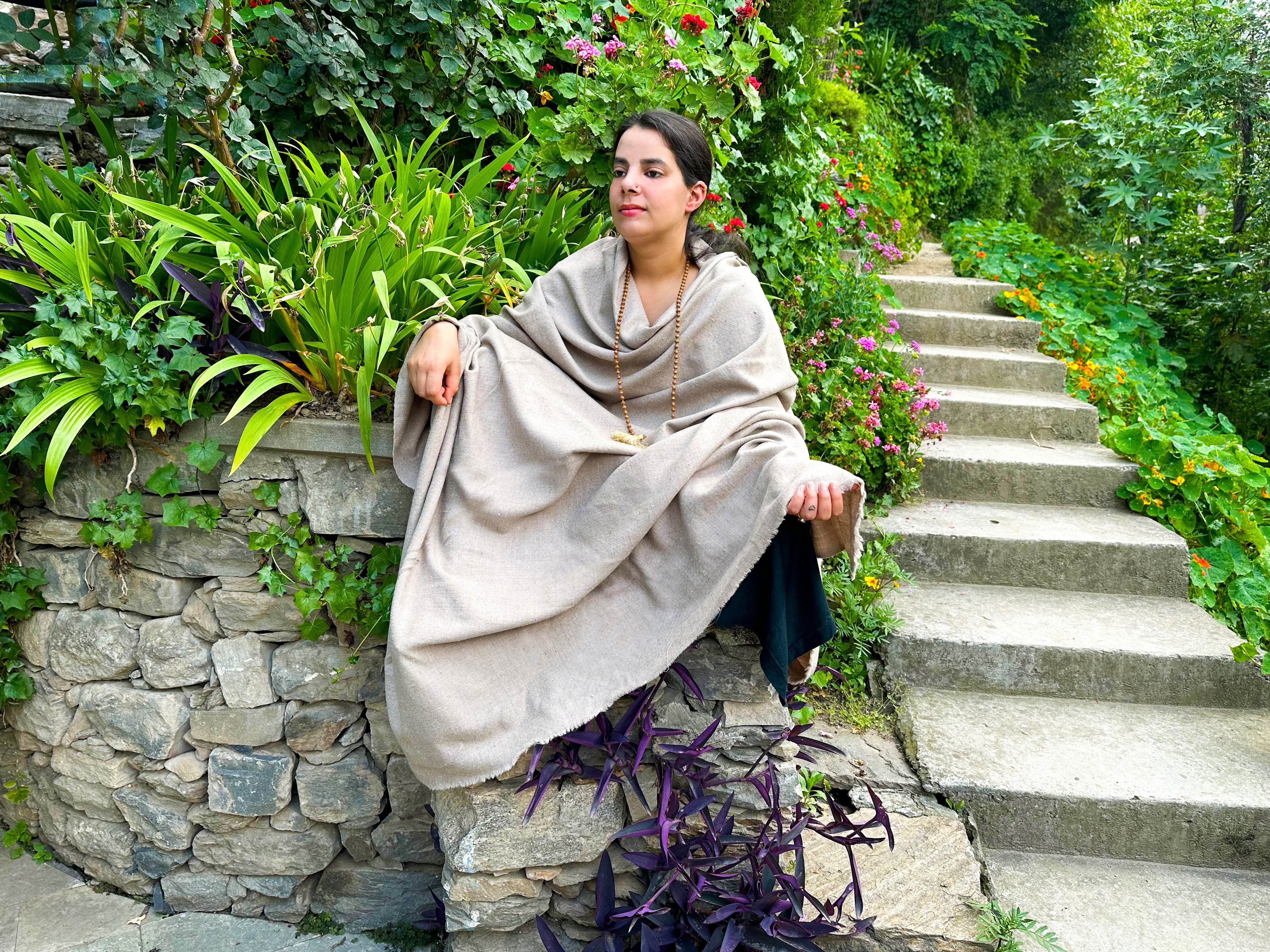 KAILASH - Pashmina Silk Shawl Wrap - Esprit de l'Himalaya