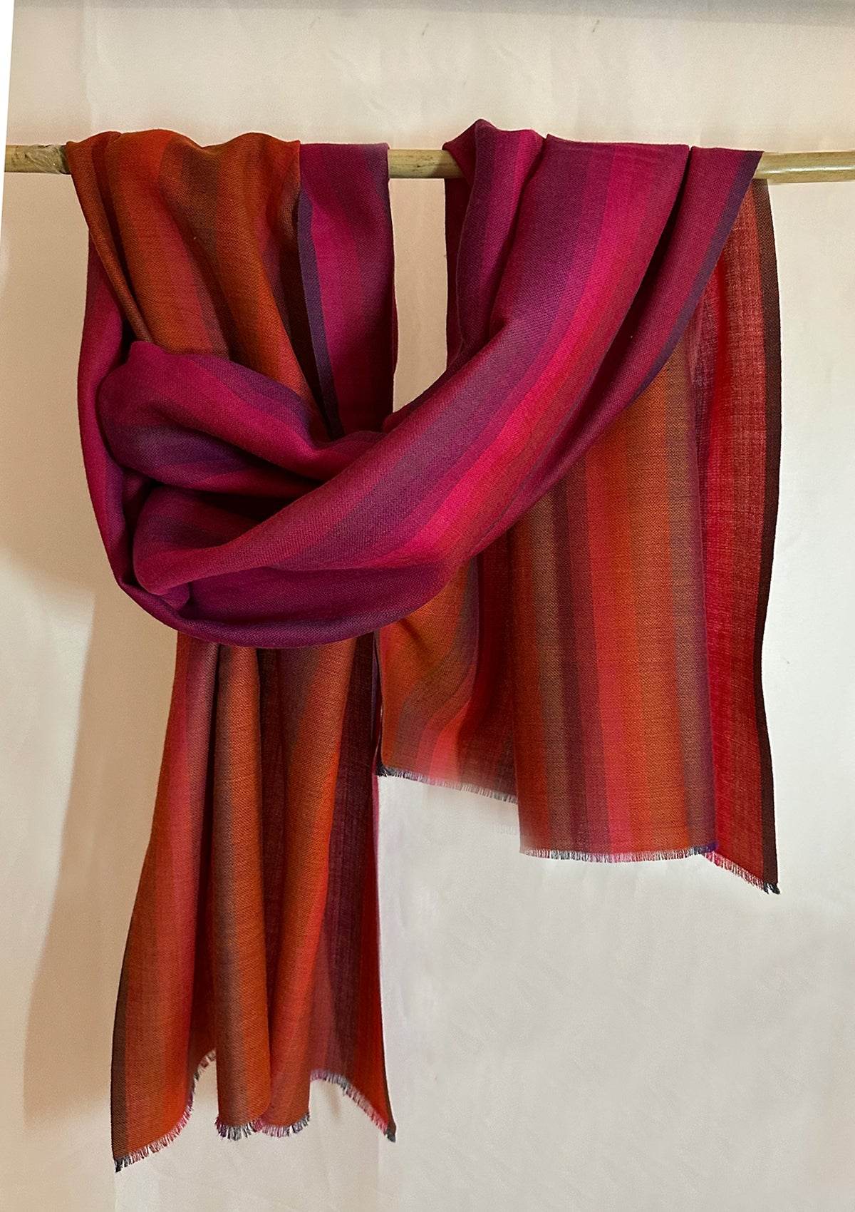 WW-7834 - PURE WOOL STOLE SCARF - Esprit de l'Himalaya