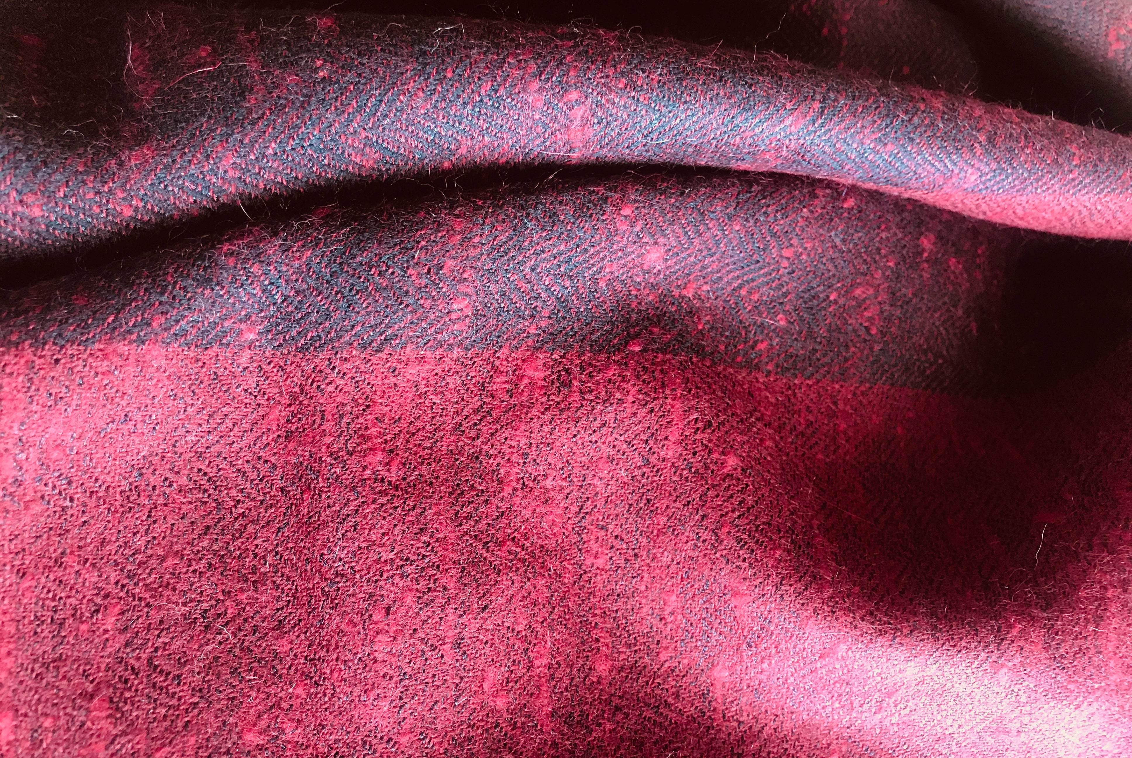 SHAKYAMUNI - Large Buddhist Meditation Shawl - Burgundy - Esprit de l'Himalaya