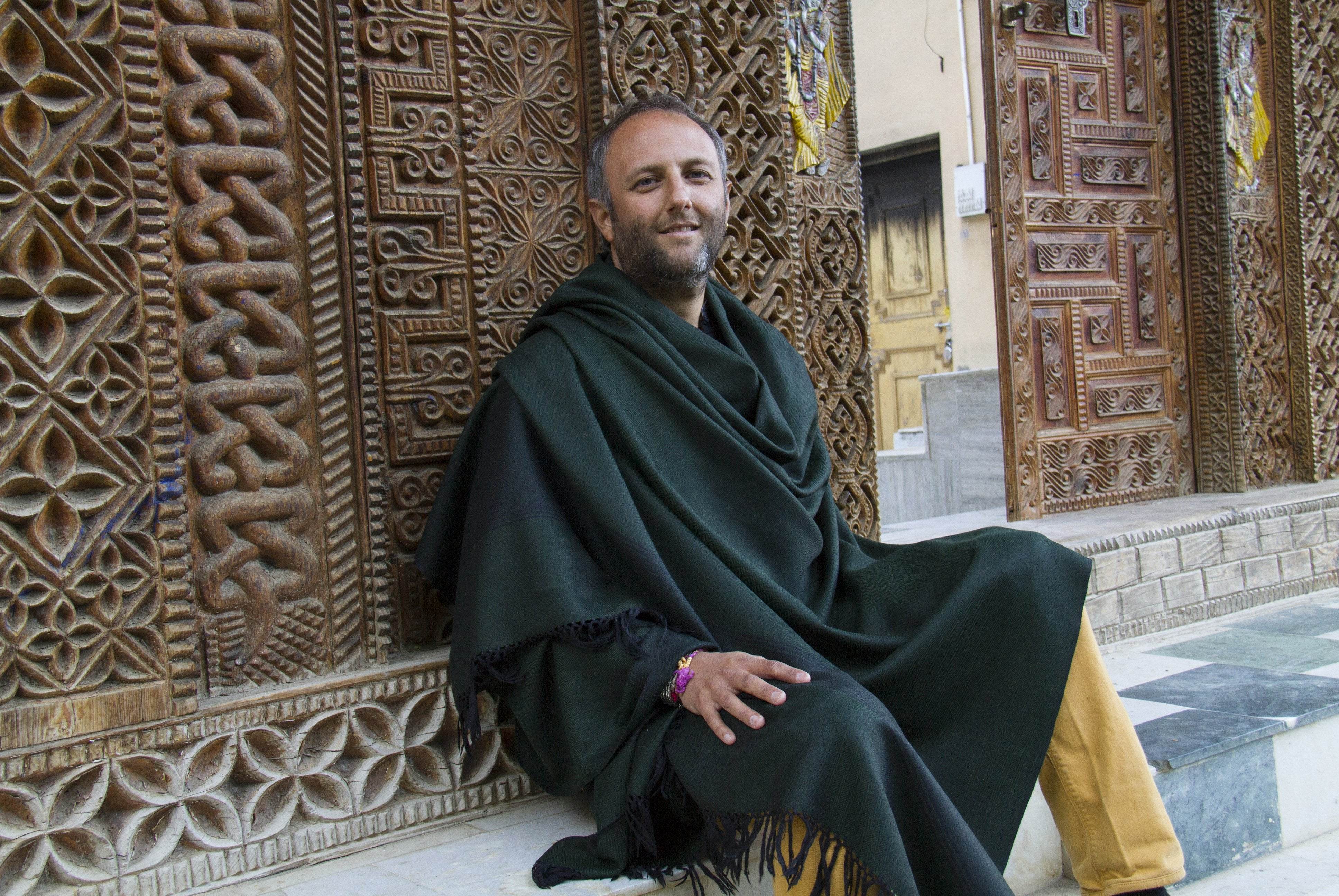 SHIVAM - Large Meditation Shawl Wrap - Green - Esprit de l'Himalaya