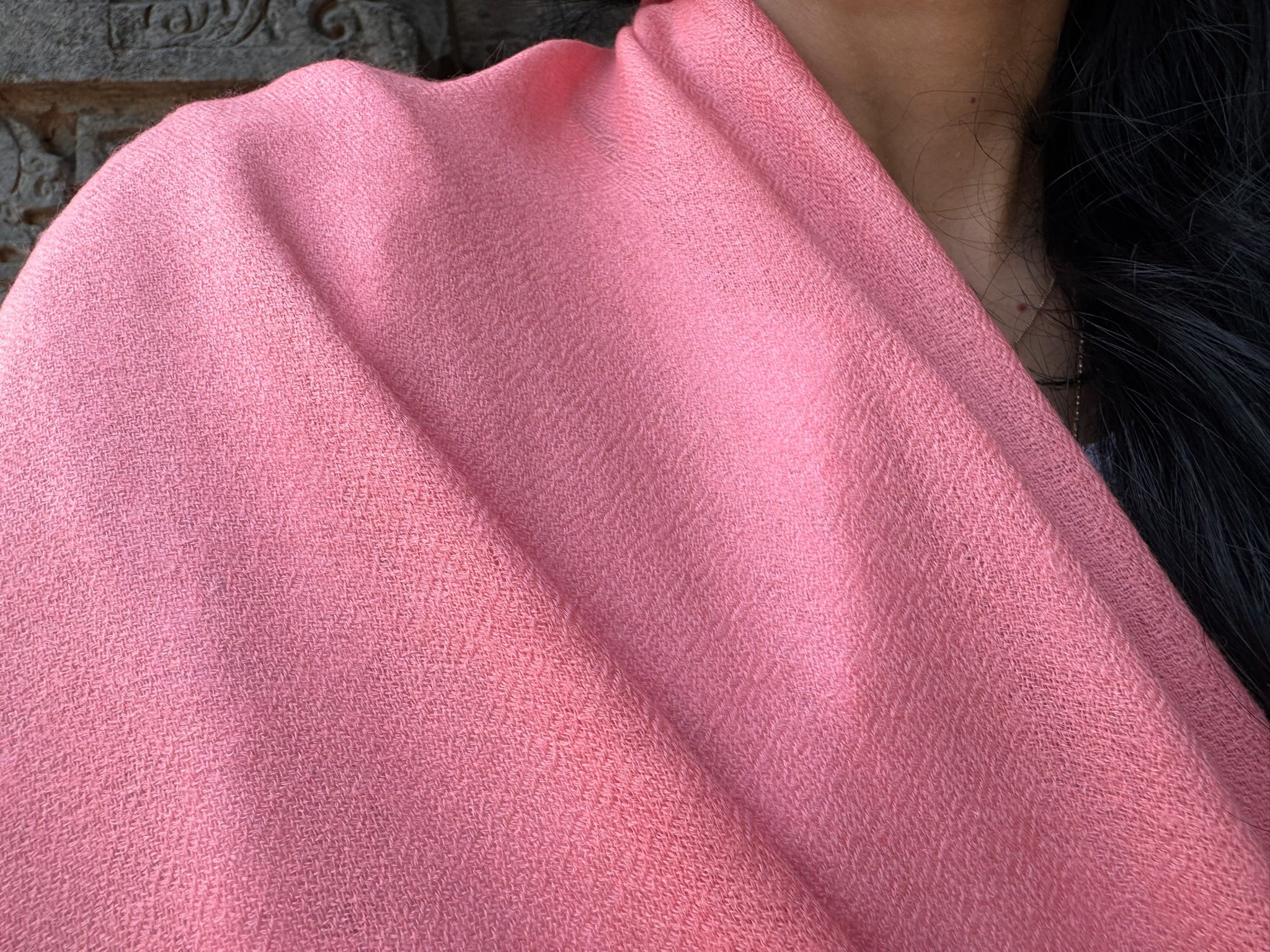 SUNDARI NOUVEAU - Wrap châle de méditation pour femmes corail rose