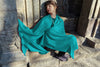 ANANDI- Châle de méditation soie et pashmina