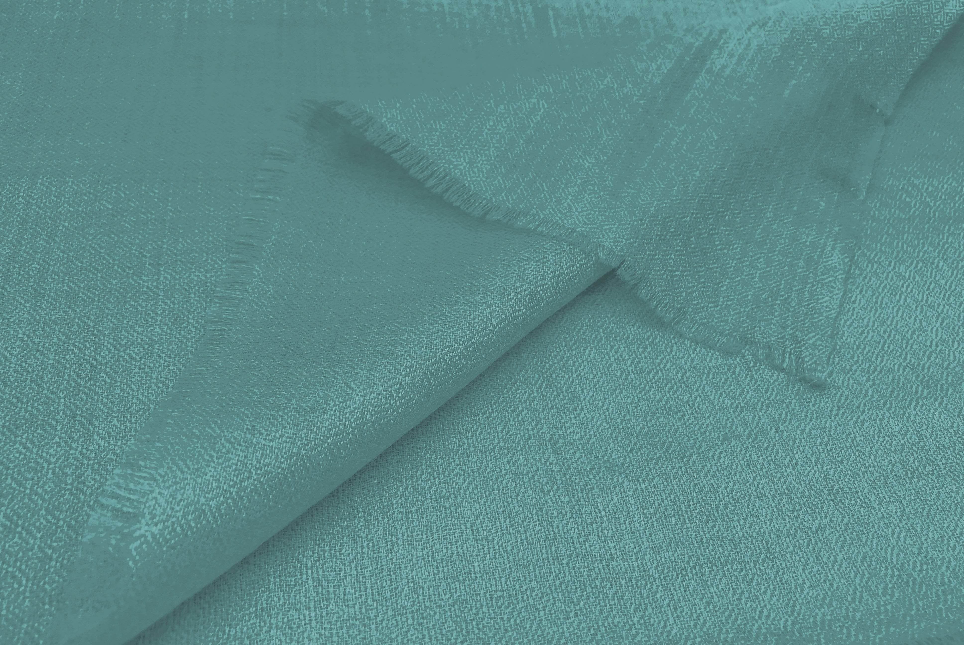LAKSHMI SUPREME STOLE – Handwoven Aqua Pashmina - Esprit de l'Himalaya