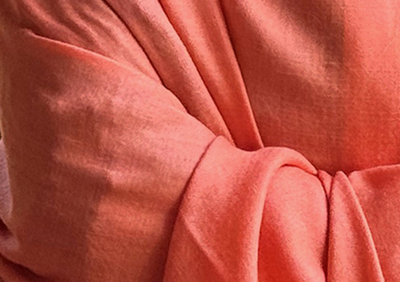 LAKSHMI SUPRÊME - Châle de méditation authentique en pashmina - Corail