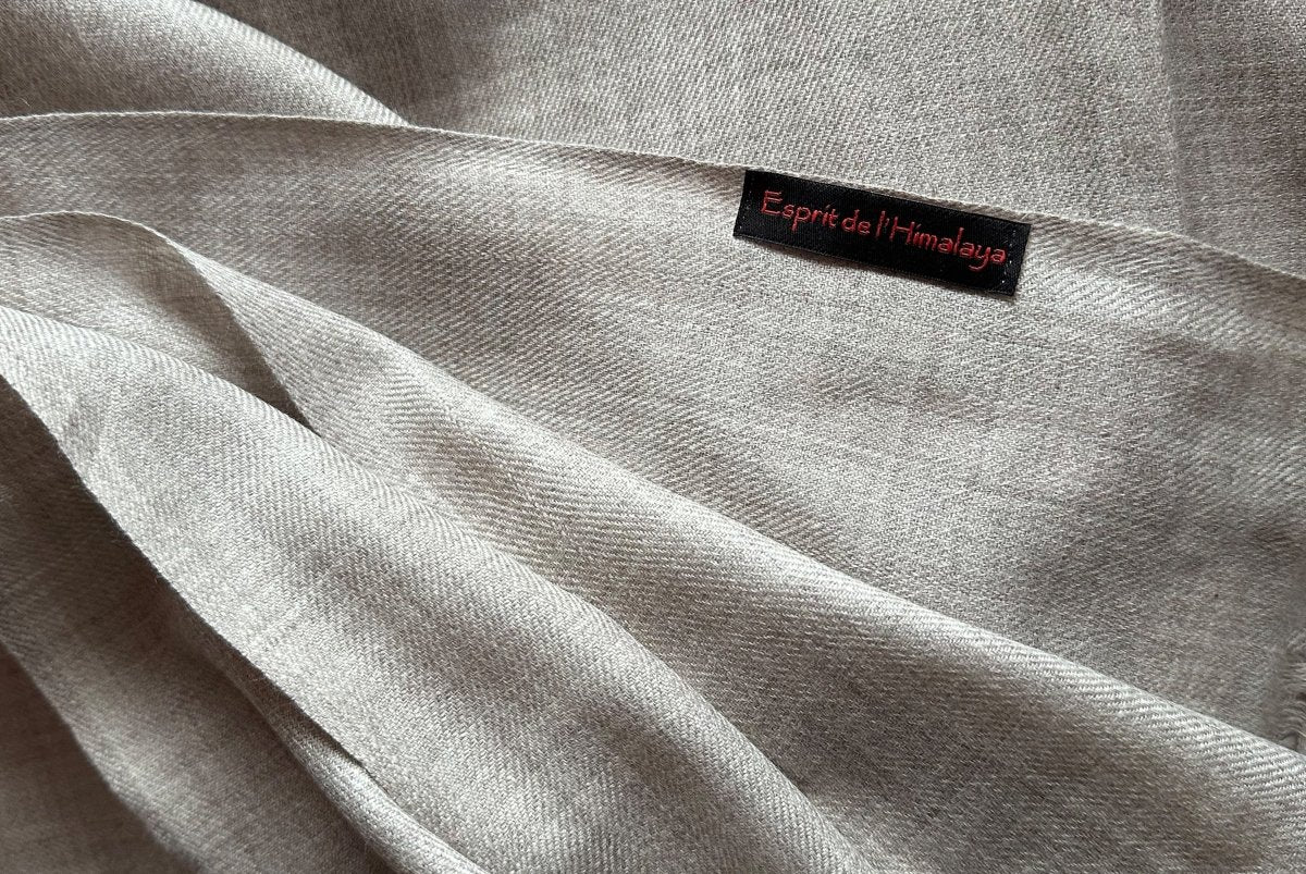 Fine Large Meditation Shawl — Beige — Milan