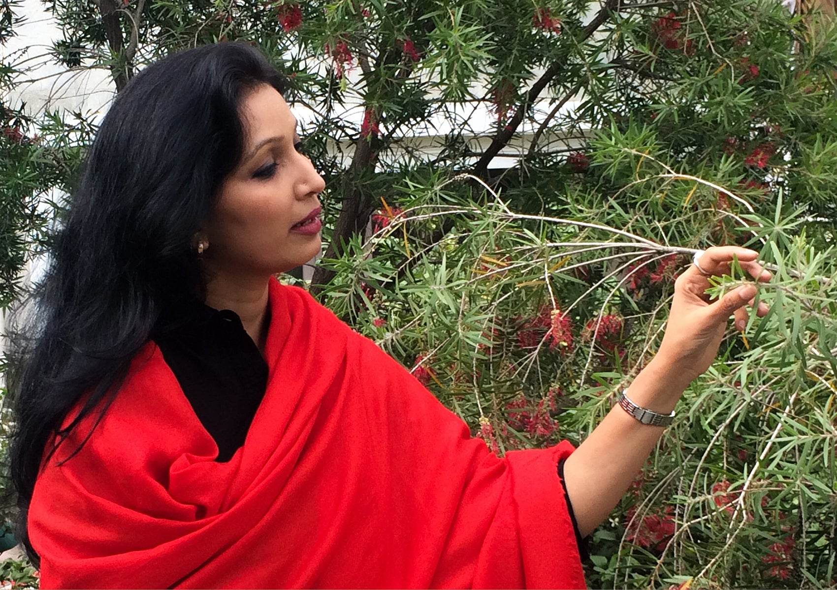 SUNDARI Red Brides Shawl - Indian Shawl - Shawl Meditation Yoga Shawl Prayer Blanket - Esprit de l'Himalaya