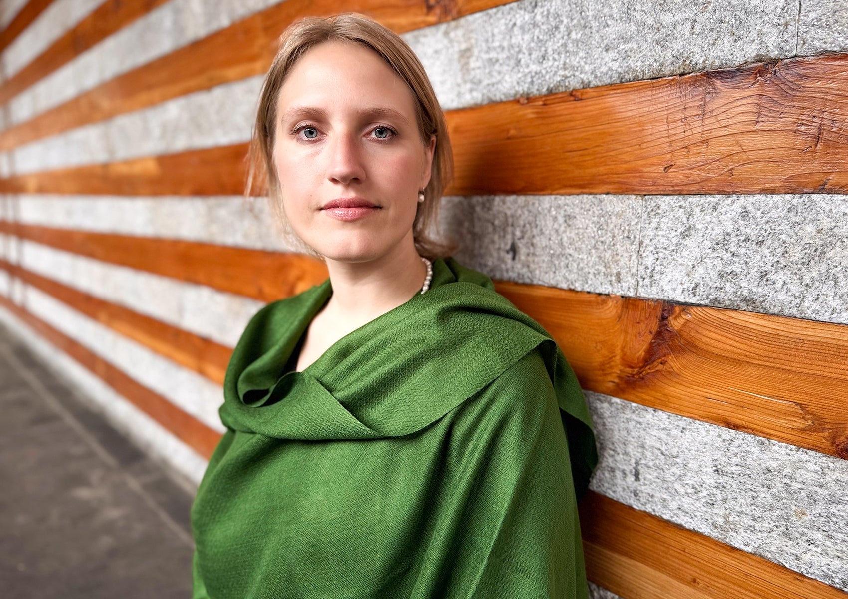 LAKSHMI - Châle de méditation léger Pashmina - Vert
