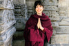 Ishwar Large Shawl | Handmade Meditation and Yoga Shawl | Burgundy | Esprit de l'Himalaya-2