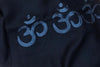 CHANDRIKA OM Shawl | Online OM design Yoga Blanket | Navy | Esprit de l'Himalaya