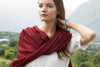 Devi Shawl | Plain merino wool angora meditation shawl| Esprit de l'Himalaya