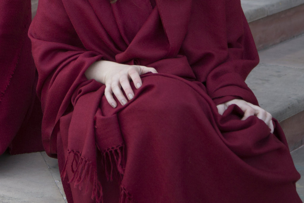 Gagan Large Shawl | Woollen Meditation Shawl | Esprit de l'Himalaya -1