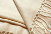 SHYAM DHYAN Large Shawl | Cream Natural Shade | Cashmere Meditation Shawl | Esprit de l'Himalaya