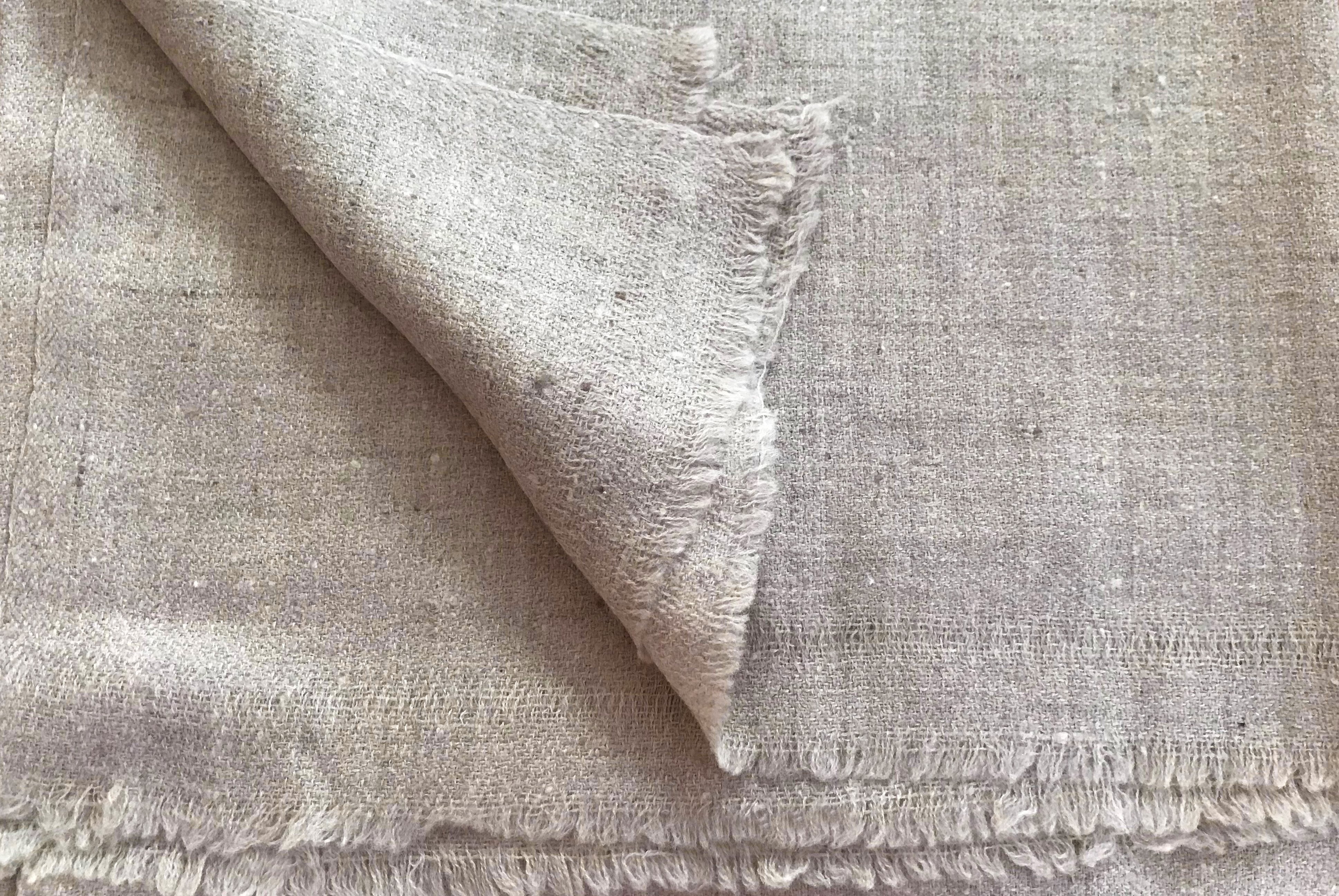 Beige grey buddhist shawl